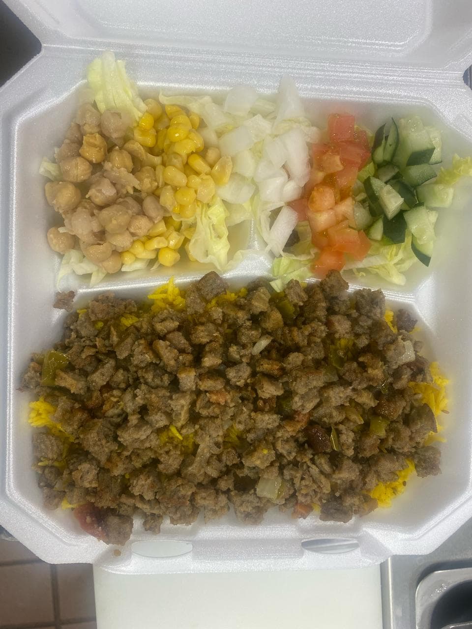 Lamb Platter Over Rice